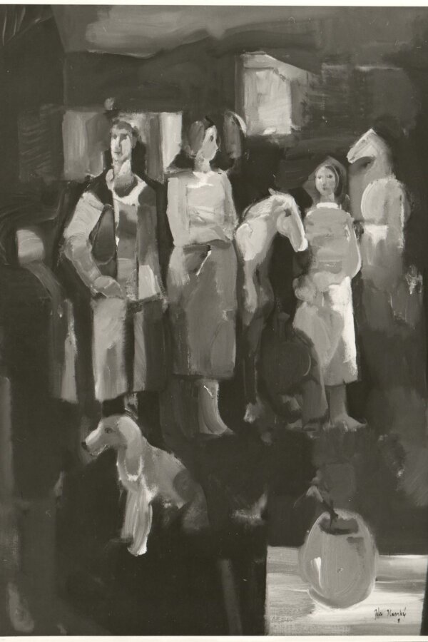 Ján Ilavský, Oravský večer, olej, 1983